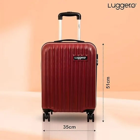 Luggero Classic Solid Light weight Luggage Chilli Red