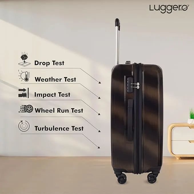 Luggero Film Classic Solid Light weight Luggage Brush Gold