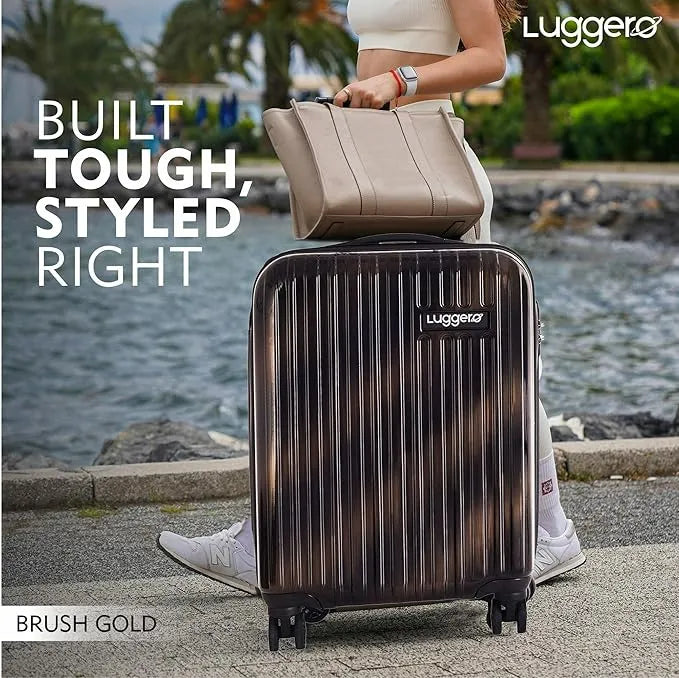 Luggero Film Classic Solid Light weight Luggage Brush Gold