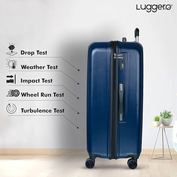 Luggero Classic Solid Light weight Luggage Deep Blue