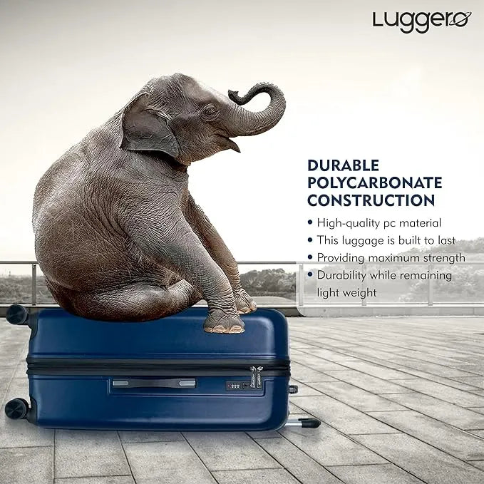 Luggero Classic Solid Light weight Luggage Deep Blue