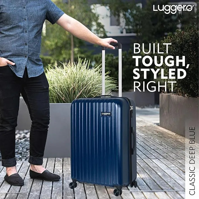 Luggero Classic Solid Light weight Luggage Deep Blue