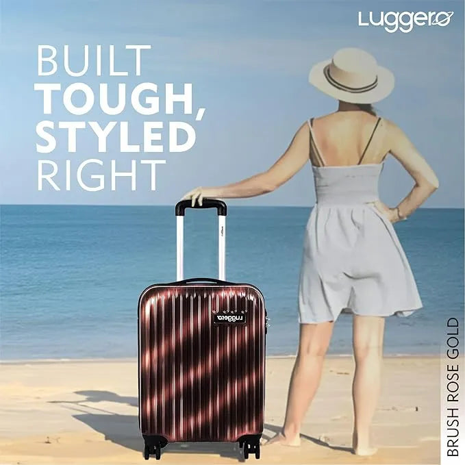 Luggero Film Classic Solid Light weight Luggage Brush Rose