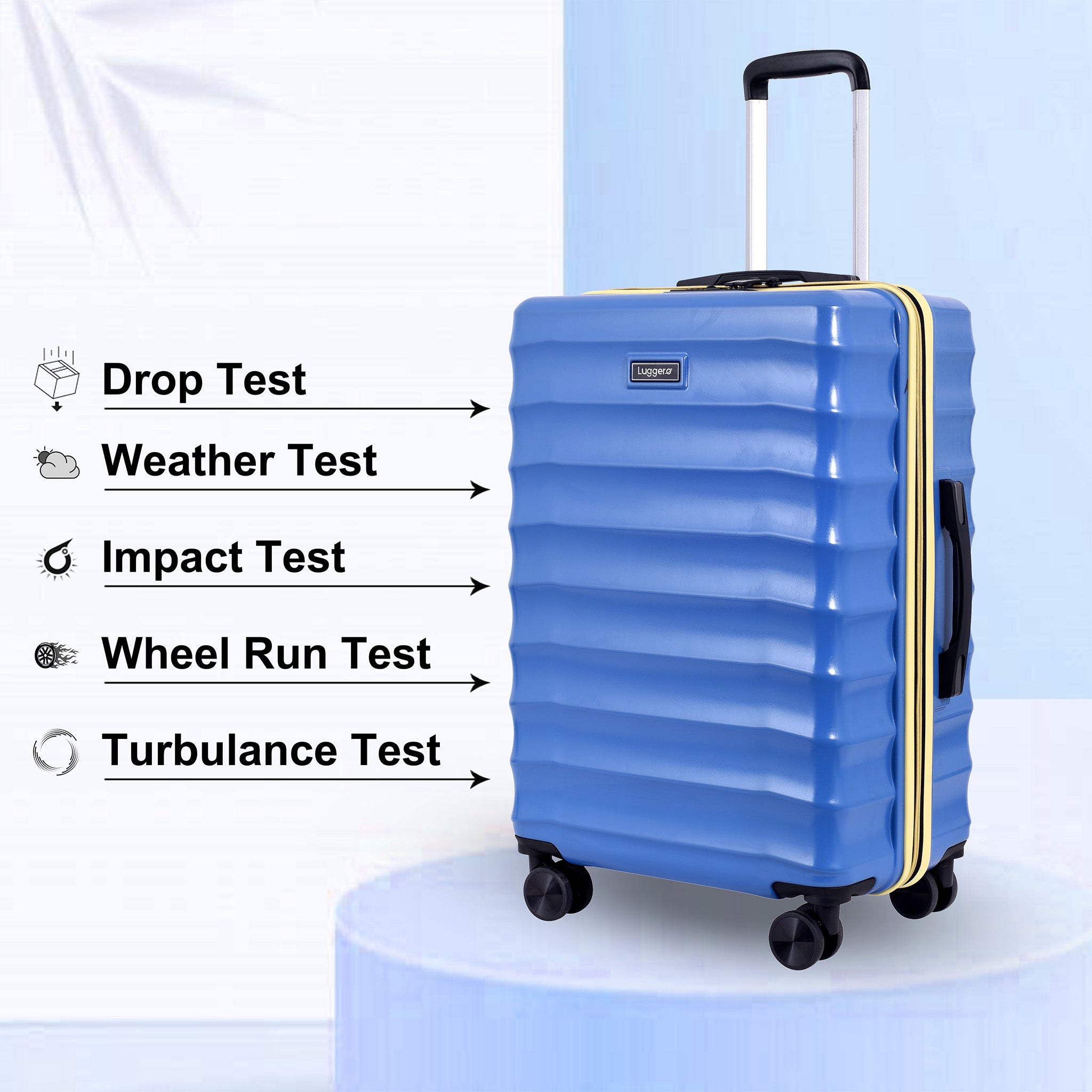 BONVOYAGE BLUE Light Weight & Durable Polycarbonate Hard Luggage
