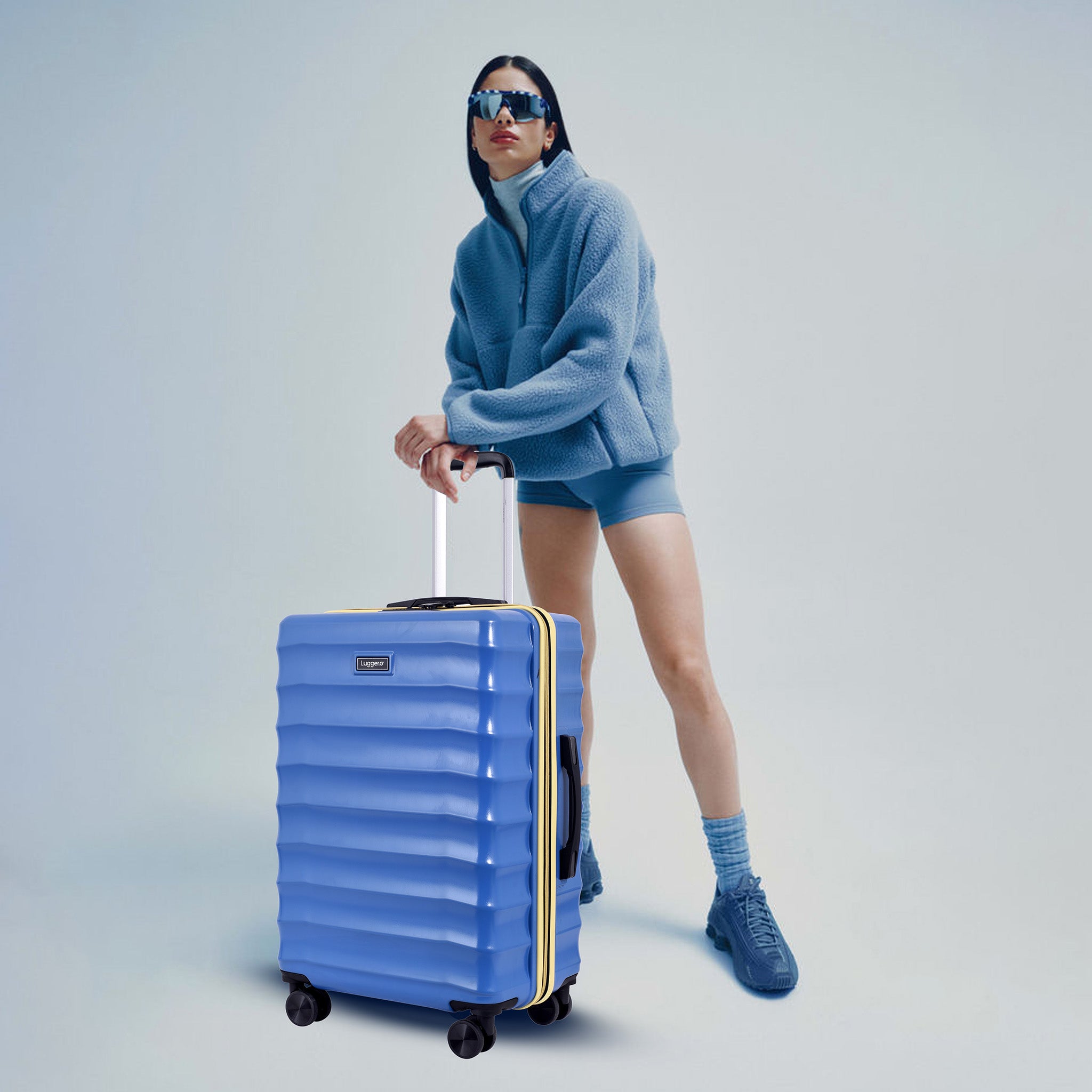 BONVOYAGE BLUE Light Weight & Durable Polycarbonate Hard Luggage