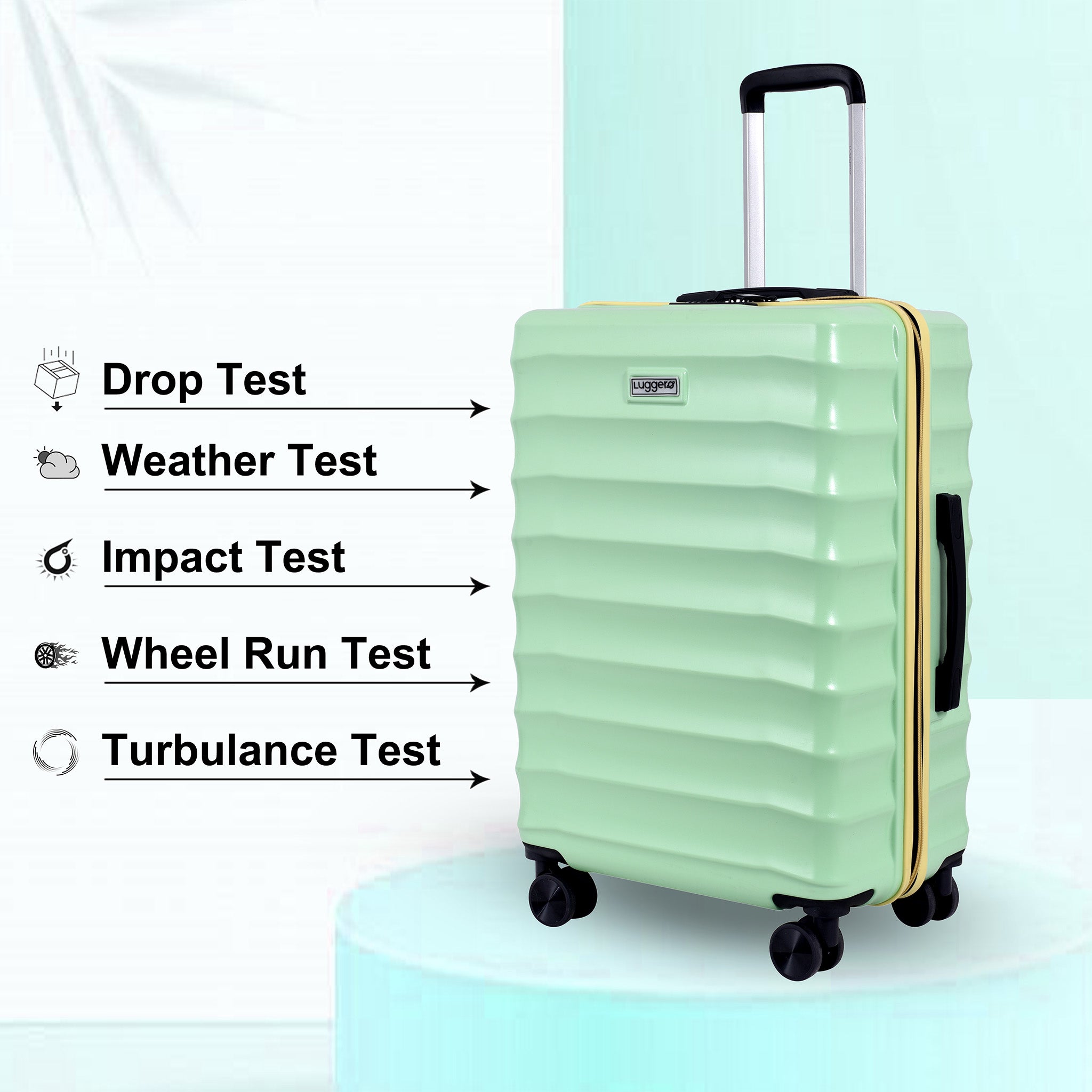 BONVOYAGE GREEN Light Weight & Durable Polycarbonate Hard Luggage