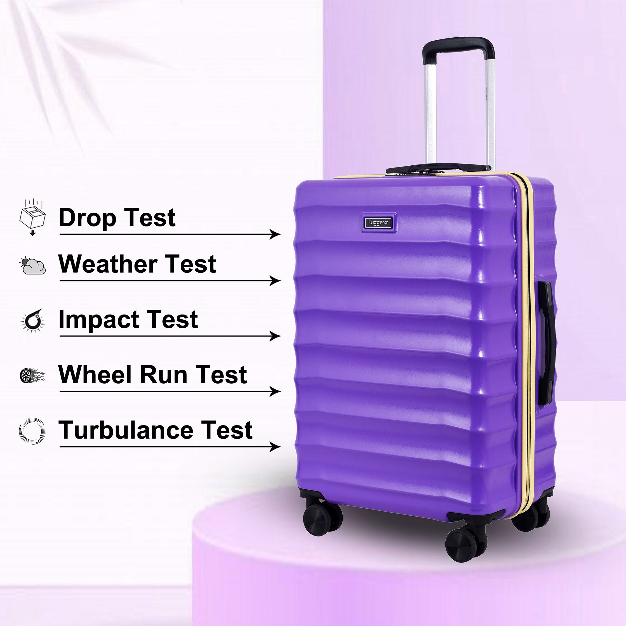 BONVOYAGE PURPLE Light Weight & Durable Polycarbonate Hard Luggage