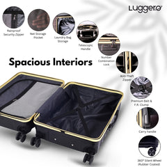 BONVOYAGE BLACK Light Weight & Durable Polycarbonate Hard Luggage