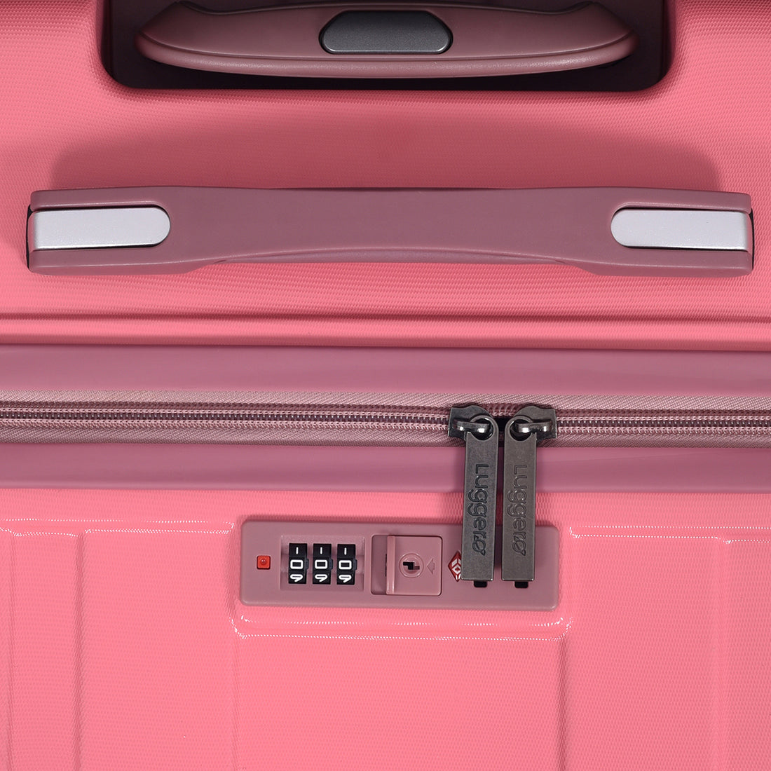 Luggero Candy Solid Light weight Luggage -B-Pink-L+M+S