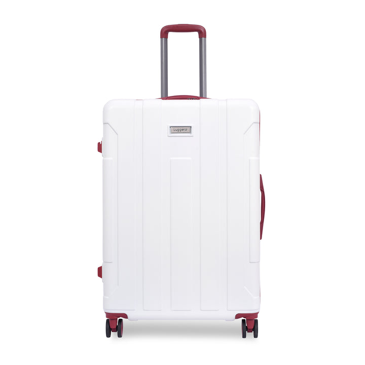 Luggero Candy Solid Light weight Luggage Off White