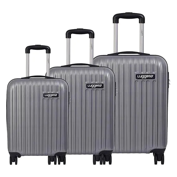 Luggero Classic Solid Light weight Luggage Silver