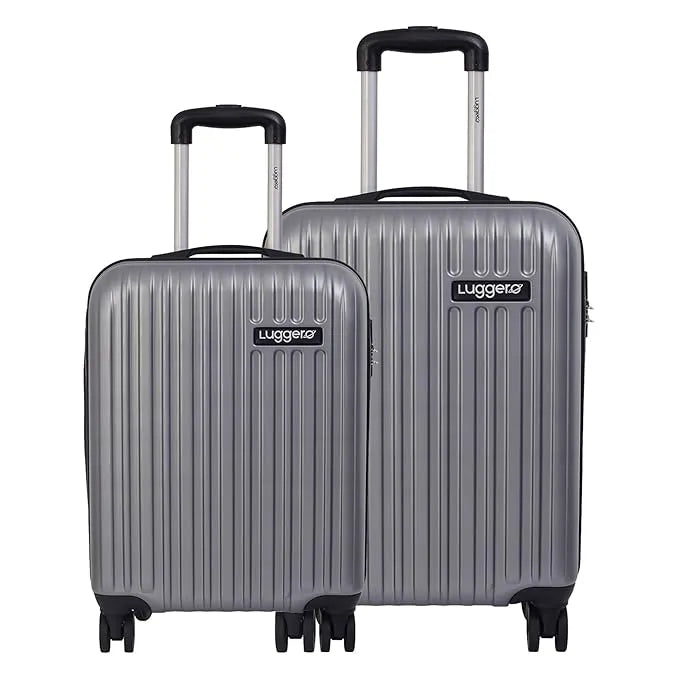 Luggero Classic Solid Light weight Luggage Silver