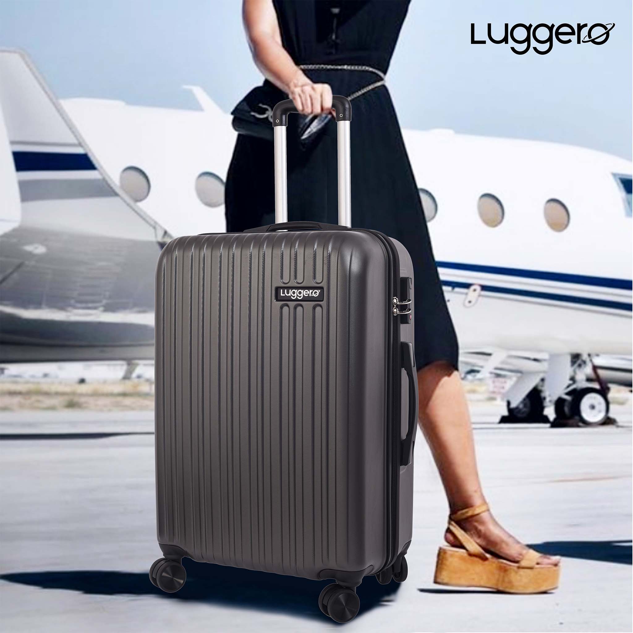 CLASSIC DARK GREY Light Weight & Durable Polycarbonate Hard Luggage