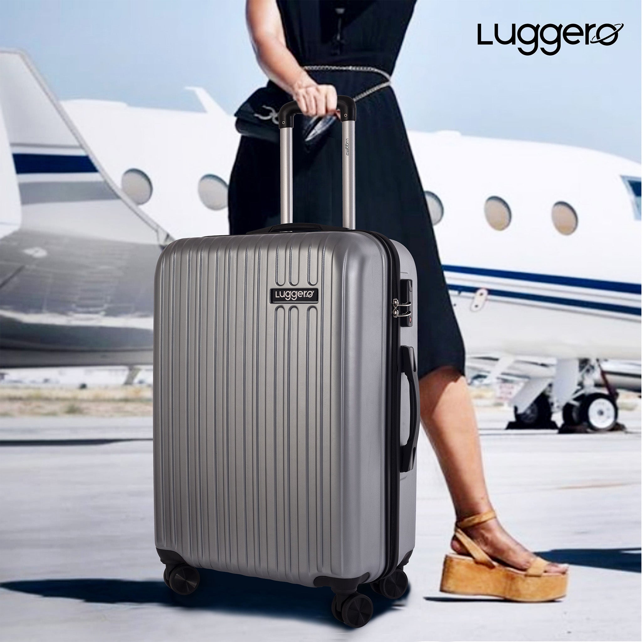 CLASSIC SILVER Light Weight & Durable Polycarbonate Hard Luggage