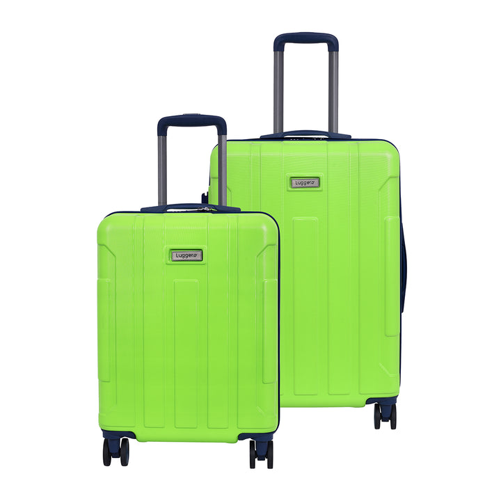 Luggero Candy Solid Light weight Luggage -FL-Green-M+S