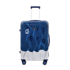 Fuzzy Blue Hard Trolley Bag