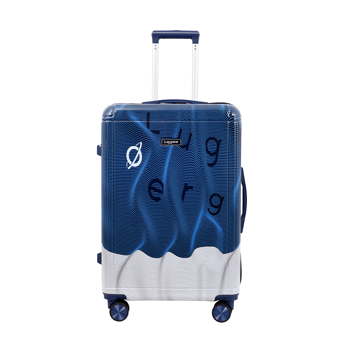Fuzzy Blue Hard Trolley Bag