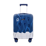 Fuzzy Blue Hard Trolley Bag