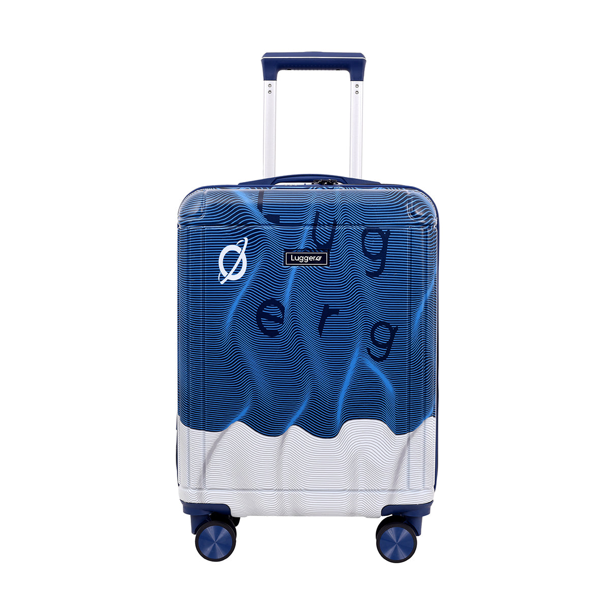 Fuzzy Blue Hard Trolley Bag
