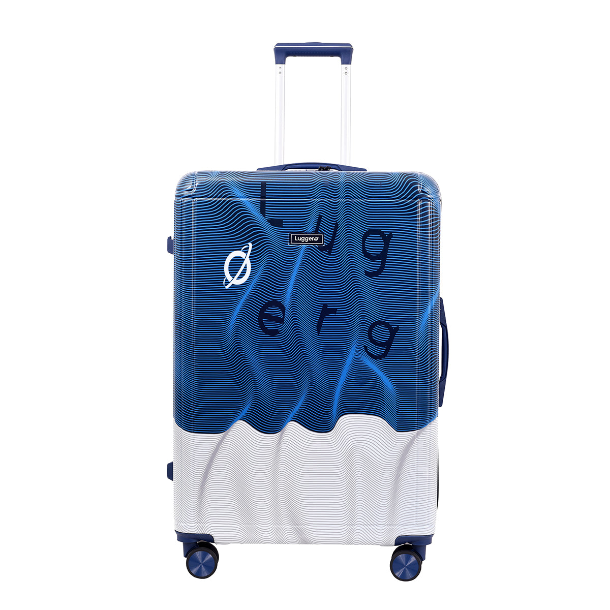 Fuzzy Blue Hard Trolley Bag