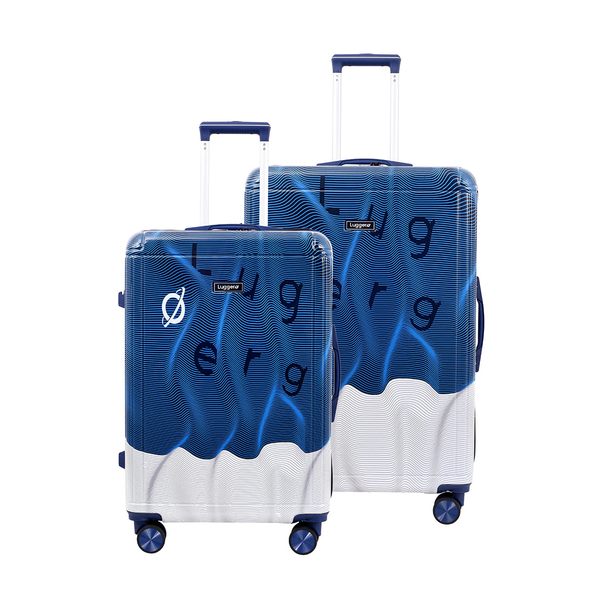Fuzzy Blue Hard Trolley Bag