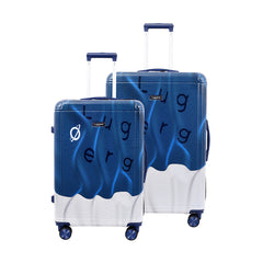 Fuzzy Blue Hard Trolley Bag