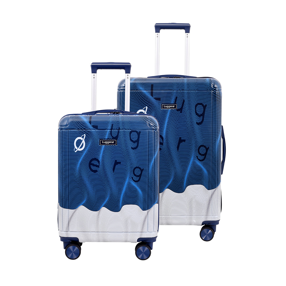 Fuzzy Blue Hard Trolley Bag