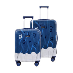 Fuzzy Blue Hard Trolley Bag