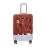 Fuzzy Brown Hard Trolley Bag