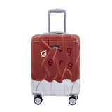 Fuzzy Brown Hard Trolley Bag
