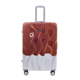 Fuzzy Brown Hard Trolley Bag