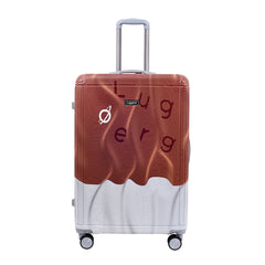 Fuzzy Brown Hard Trolley Bag