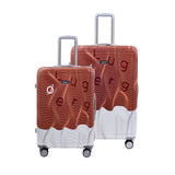 Fuzzy Brown Hard Trolley Bag