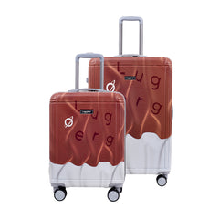 Fuzzy Brown Hard Trolley Bag