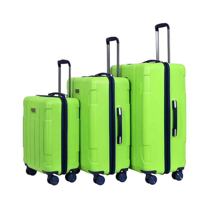 Luggero Candy Solid Light weight Luggage -FL-Green-L+M+S