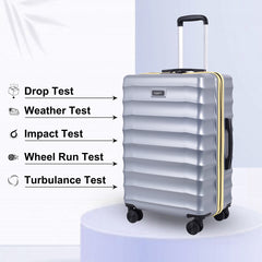 Bonvoyage Silver Hard-Shell Trolley Bag