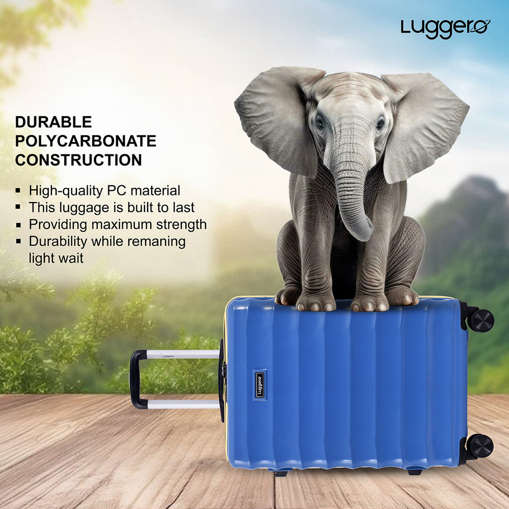 Bonvoyage Blue Hard-Shell Trolley Luggage