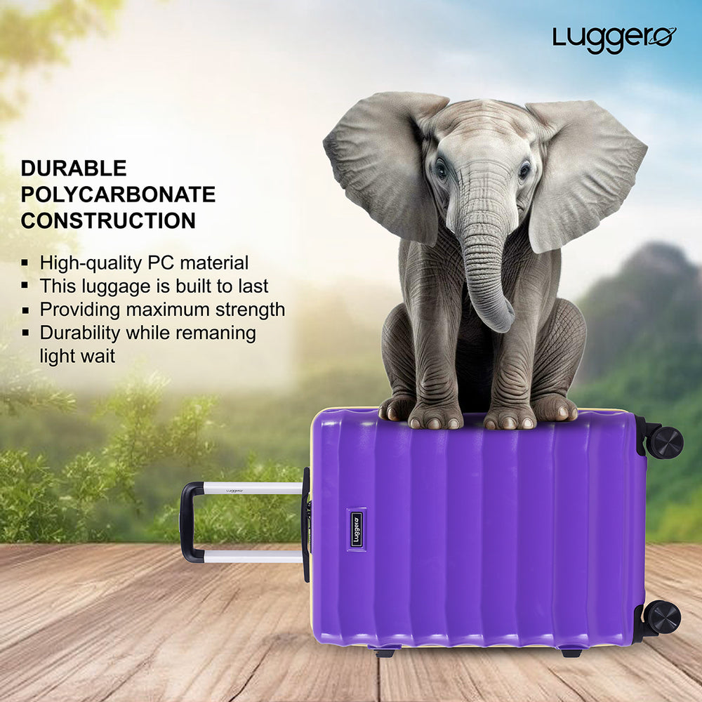 Bonvoyage Purple Hard-Shell Trolley Bag