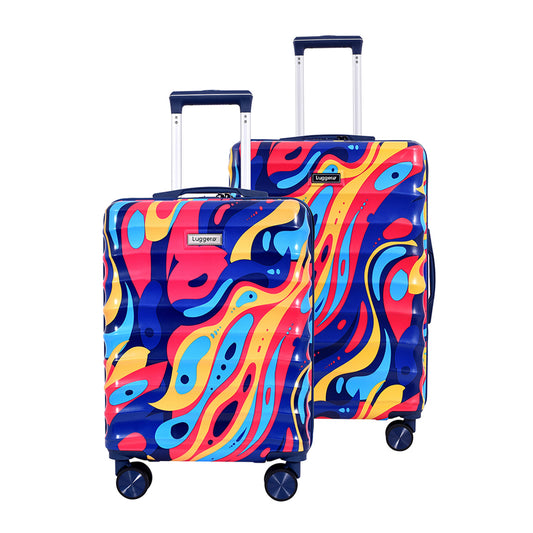 Neo Blue Cabin & Medium Trolley Bag Set
