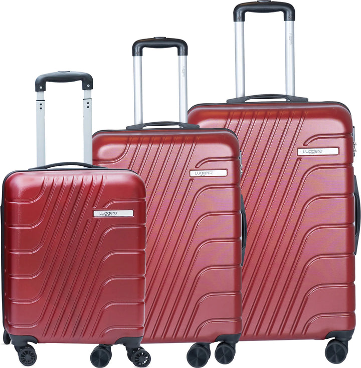 Luggero Eternal Solid Light weight Luggage Chilli Red