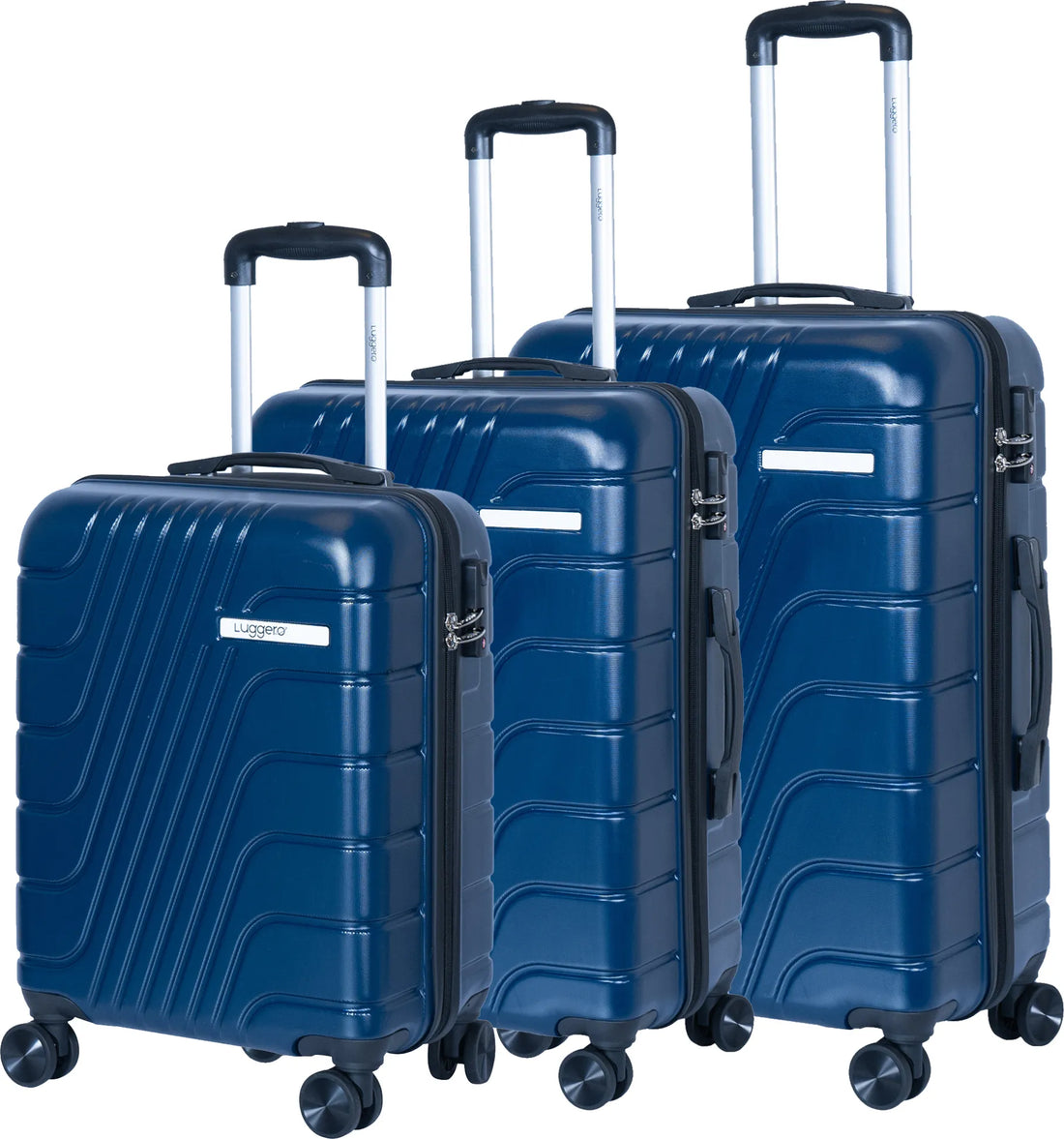 Luggero Eternal Solid Light weight Luggage Deep Blue