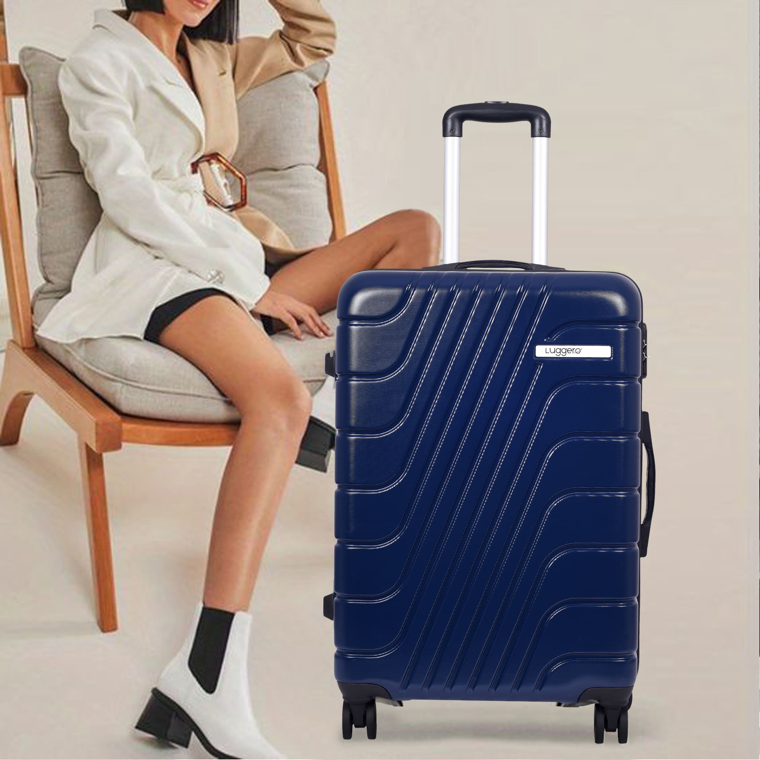 ETERNAL DEEP BLUE Light Weight & Durable Polycarbonate Hard Luggage