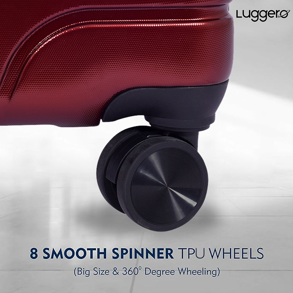 ETERNAL DEEP RED Light Weight & Durable Polycarbonate Hard Luggage