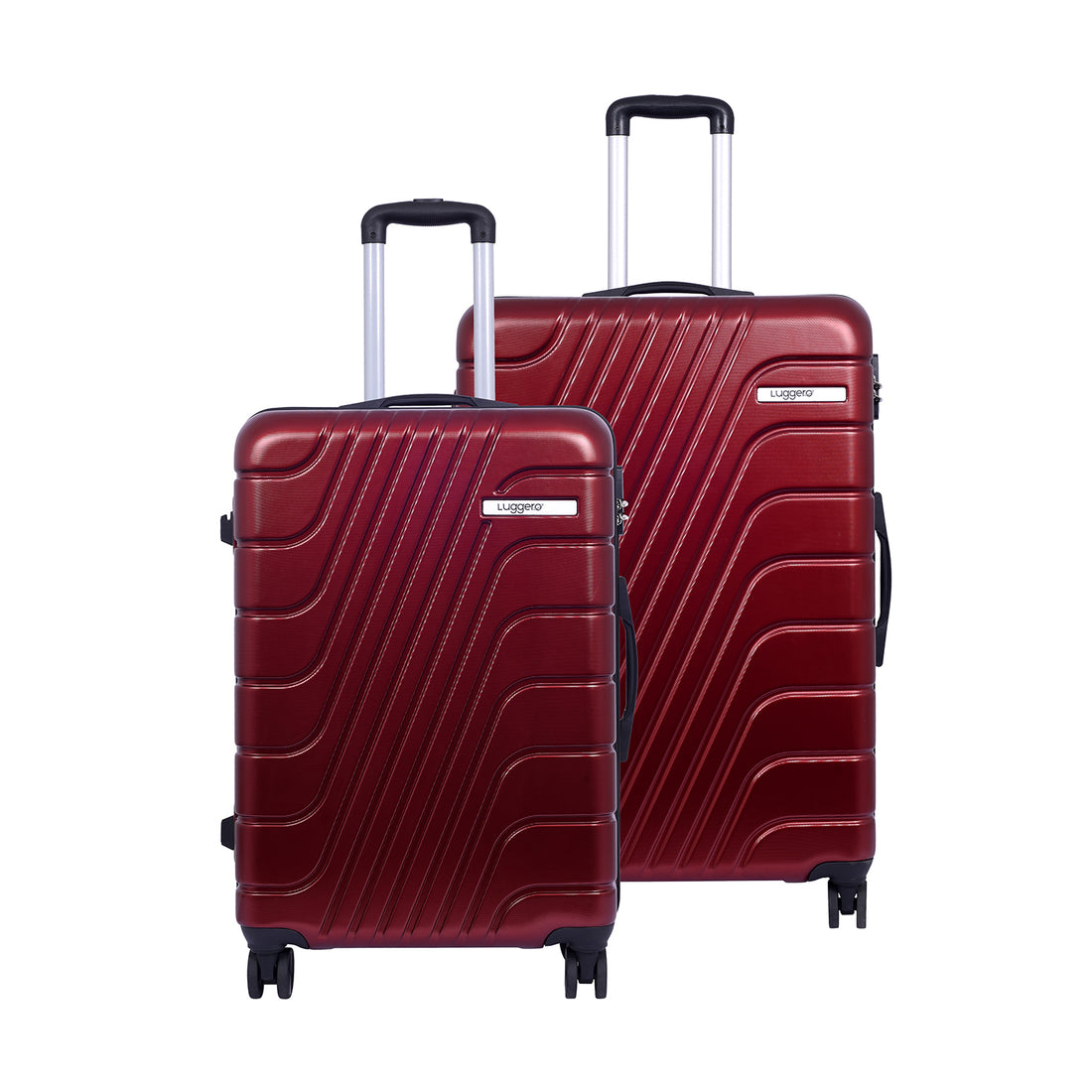 Luggero Eternal Solid Light weight Luggage Deep Red-L+M