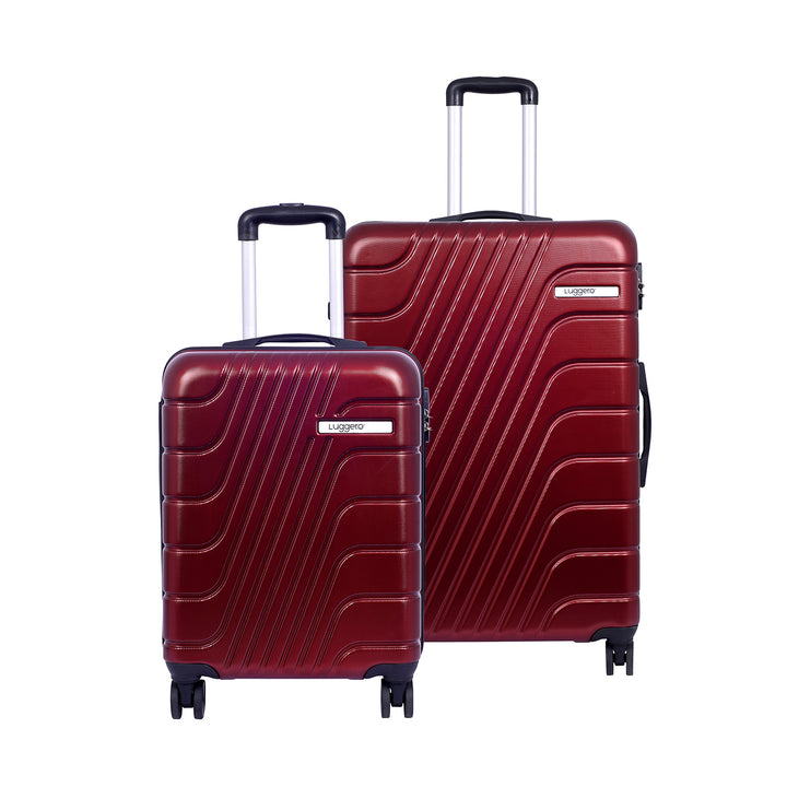 Luggero Eternal Solid Light weight Luggage Deep Red-L+S