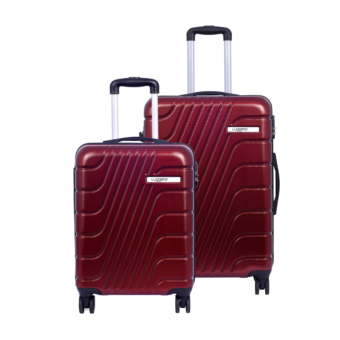 Luggero Eternal Solid Light weight Luggage Deep Red-M+S