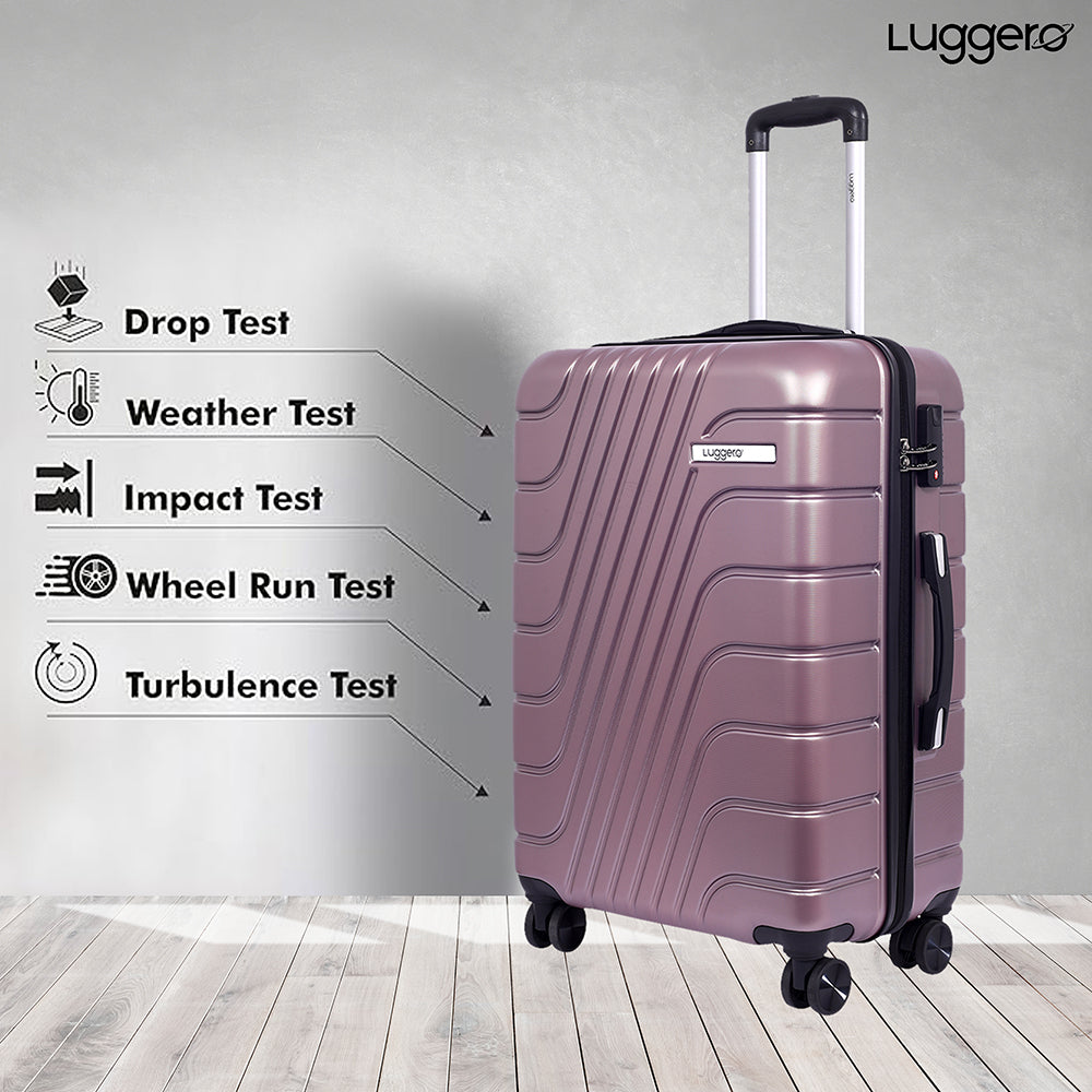 Luggero Eternal Solid Light weight Luggage Rose Gold