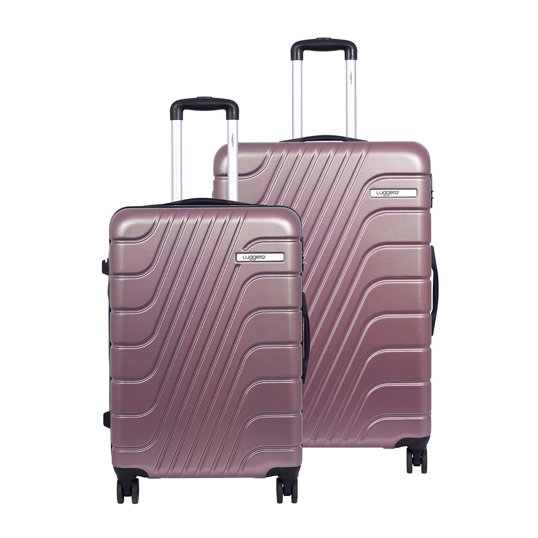 Luggero Eternal Solid Light weight Luggage Rose Gold_L+M