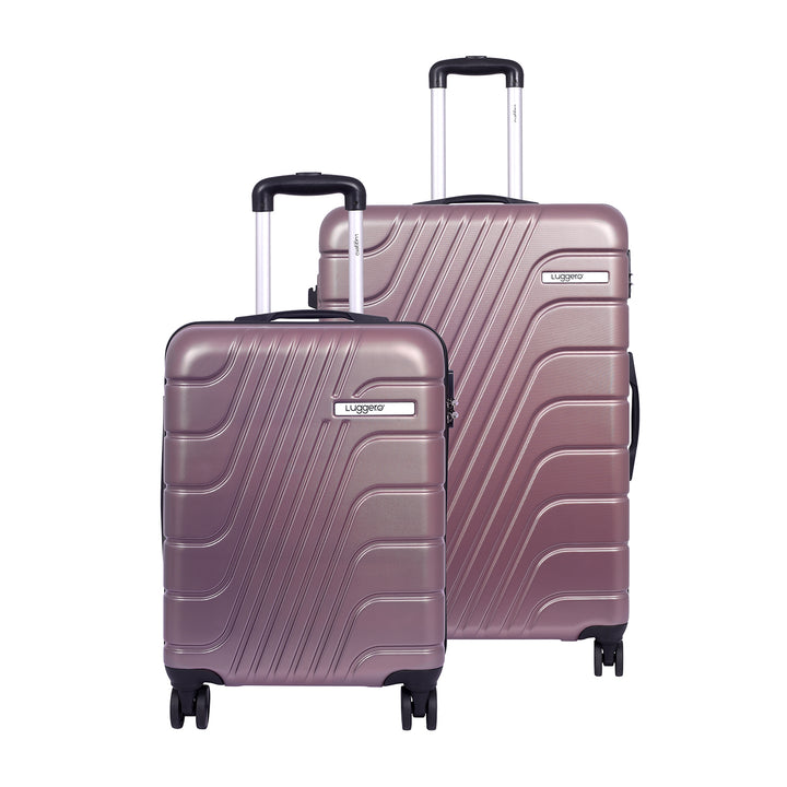 Luggero Eternal Solid Light weight Luggage Rose Gold-L+S