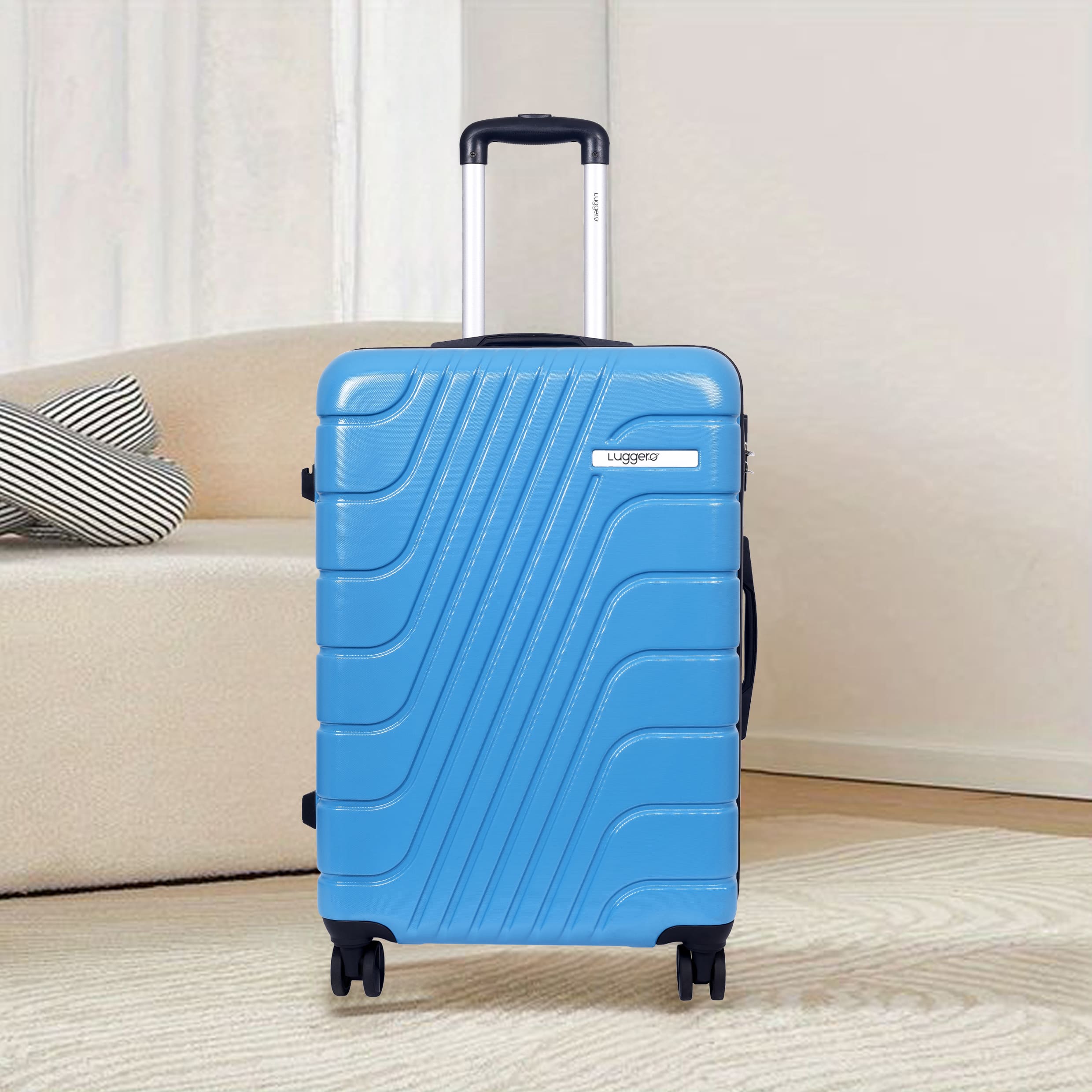 ETERNAL SKY BLUE Light Weight & Durable Polycarbonate Hard Luggage